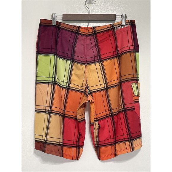 HURLEY Phantom Men's Sz 33 Orange Purple Red Stretch Board Shorts - Picture 5 of 9